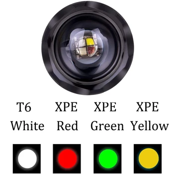 LED Vasúti Lámpa Lámpa Piros Fehér Sárga Zöld Hordozható Kézi Lámpa 18650 Vízálló A Mágnes Kemping Vadászat 3
