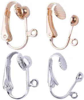 20db csíptetős Fülbevaló Átalakítók Alkatrészek Kényelmes, Egyszerű, Nyitott Hurok a Nem-fülbevaló DIY Fülbevaló Készítés, Arany, Ezüst