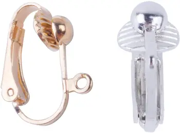 20db csíptetős Fülbevaló Átalakítók Alkatrészek Kényelmes, Egyszerű, Nyitott Hurok a Nem-fülbevaló DIY Fülbevaló Készítés, Arany, Ezüst 4