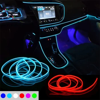 3M/ Autó Belső Led Dekorációs Lámpa EL Vezetékek Neon Szalag Automatikus DIY Rugalmas, a Környezeti Fény USB Fél Otthoni Légkör Dióda