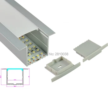 10 X 2M Db/Sok T típusú Eloxált LED alumínium profil, Extrudált Alumínium led profil LED alumínium Csatorna a mennyezetre vagy falra 2