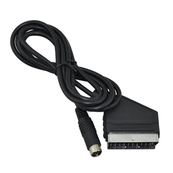 FZQWEG Fekete, 1,8 M/6FT Scart AV TV-Video Kábel Vezet A Sega Saturn NTSC & PAL Verzió Játék Tartozék Kábel 1