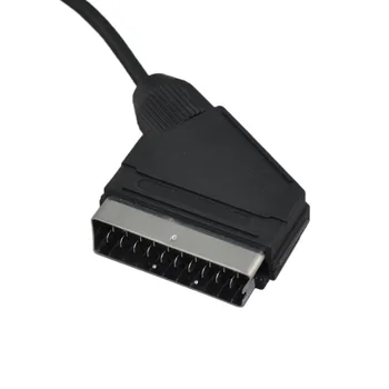 FZQWEG Fekete, 1,8 M/6FT Scart AV TV-Video Kábel Vezet A Sega Saturn NTSC & PAL Verzió Játék Tartozék Kábel 2