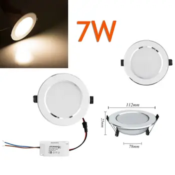 7W Szabályozható LED Mennyezeti Le Lámpa Süllyesztett Panel Lámpa Beépíthető Ultra Fényes, hideg Fehér, Meleg Fehér AC 220V Reflektor Izzó 2