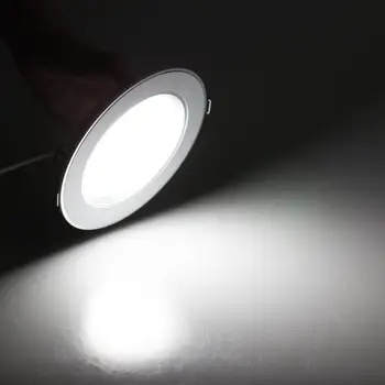 7W Szabályozható LED Mennyezeti Le Lámpa Süllyesztett Panel Lámpa Beépíthető Ultra Fényes, hideg Fehér, Meleg Fehér AC 220V Reflektor Izzó 4