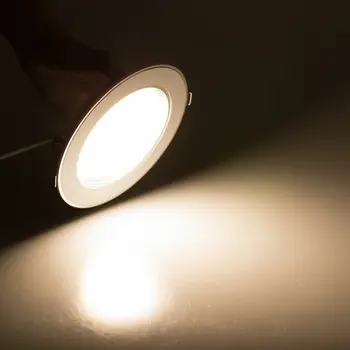 7W Szabályozható LED Mennyezeti Le Lámpa Süllyesztett Panel Lámpa Beépíthető Ultra Fényes, hideg Fehér, Meleg Fehér AC 220V Reflektor Izzó 5