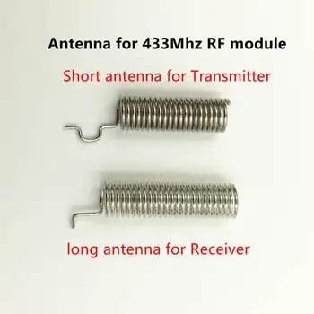 433 mhz-es Antenna 433mhz RF Vevő adó Modul Vezeték nélküli Távirányító 2db/1set