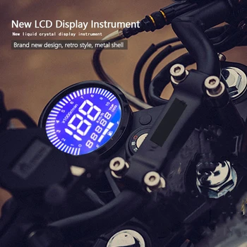 LCD Képernyő DC 12V-Mérő Műszer 13K Sebességmérő ÚJ 1000 FORDULAT / perc Univerzális Motorkerékpár Fordulatszámmérő VW Yamaha Suzuki