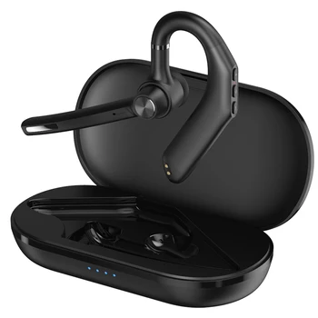 Egyetlen Ear Fülhallgató Üzleti Autó Fülhorgot V5.0 Bluetooth Headset Okos Dual-Mark Zajcsökkentés Sport Fülhallgató Töltése Doboz