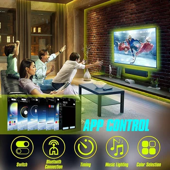 Infravörös Távirányító LED Szalag Bluetooth-Kompatibilis, Smart RGB Lámpa Zenekar TV Kerti Kemping Haza Fürdőszoba Lámpa, Dekor Szalag 1