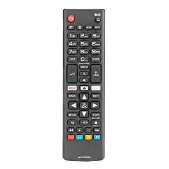 LG TV Távirányító Csere AKB75095308 Univerzális Távirányító LG TV-43UJ6309 a Netflix Fekete Kiváló Minőségű