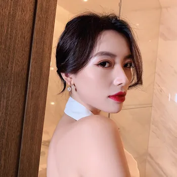SHANGZHIHUA 2021 koreai klasszikus villás gyöngy fülbevaló luxus fülbevaló a nők, gyönyörű lányok szokatlan ékszer ajándék tartozékok 2