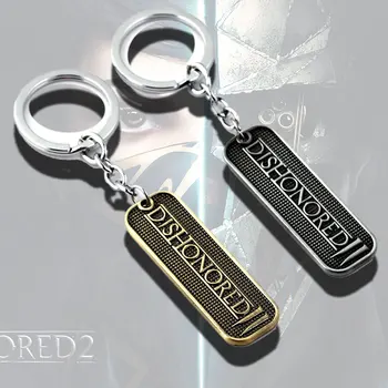 Dishonored 2 PS4 Kulcstartó Szublimációs Üres Eredeti Keychains брелок для ключей аниме Láncok, gyümölcs, Nyak Medálok Női 0