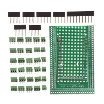 Kétoldalas NYÁK-Prototípus Csavaros sorkapocs Pajzs Testület Készlet arduino MEGA-2560 Terminál Bővítése Testület Komponens Szett