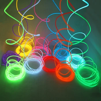 1M/2M/3M/5M Neon Fény Rugalmas Dekor LED-EL drótkötél Dance Party Jel Anime Vízálló Neon LED Lámpa Cső Karácsonyi LED Szalag 2