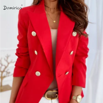 Női Kabát, Meleg Eladó Dupla Mellű, Vékony Hosszú Ujjú Piros Kabát koreai Stílus Kabát, Női Blézer Esik 2021 Női Divat 1