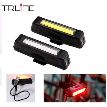 6000LM COB Vízálló Kerékpár Vezetője Fény USB Újratölthető LED-es Első / Hátsó Kerékpár Biztonsági Fény Üstökös Lámpa Piros, Fehér, Lámpa
