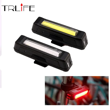 6000LM COB Vízálló Kerékpár Vezetője Fény USB Újratölthető LED-es Első / Hátsó Kerékpár Biztonsági Fény Üstökös Lámpa Piros, Fehér, Lámpa 1