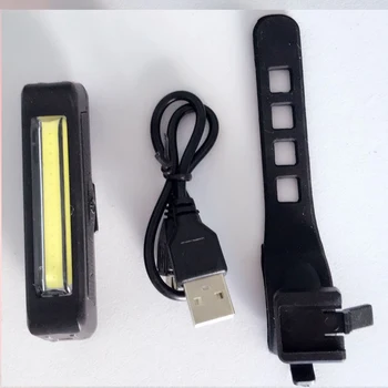 6000LM COB Vízálló Kerékpár Vezetője Fény USB Újratölthető LED-es Első / Hátsó Kerékpár Biztonsági Fény Üstökös Lámpa Piros, Fehér, Lámpa 5