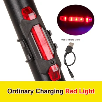 Kerékpár Lámpa 4db LED Lámpa Biztonsági Figyelmeztetés Kerékpározás Hordozható Hátsó Lámpa USB Stílus Újratölthető Kerékpár Kiegészítők Dropshipping