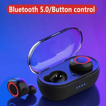 TWS Bluetooth Fülhallgató Vezeték nélküli HiFi Fejhallgató Sztereó Bluetooth Headsetek Játékos Sport Fülhallgató Mikrofonnal Okostelefon