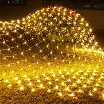 3×2M 2×2M 1.5×1,5 M LED Nettó Fény Kültéri Mesh Tündér Fény Karácsonyi lakodalom Függöny Jégcsap String Fény 2