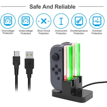 NS Joy-Con Joystick Gyorsan töltőállomás Joy-Con Vezérlő, Töltő Állvány USB Típus-C Kábel Nintendo Kapcsoló/Switch OLED 3