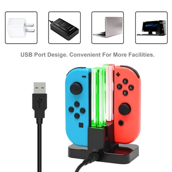 NS Joy-Con Joystick Gyorsan töltőállomás Joy-Con Vezérlő, Töltő Állvány USB Típus-C Kábel Nintendo Kapcsoló/Switch OLED 4