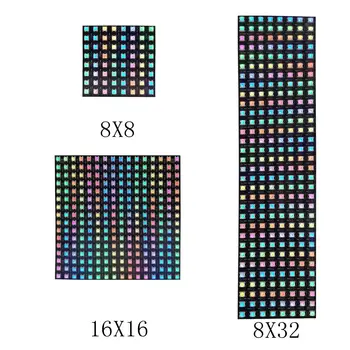 WS2812B RGB 5050 SMD Rugalmas 8x8 8x32 16x16 Pixel Panel Mátrix Képernyő WS2812 IC Led-Modul külön-Külön Címezhető 1/5/10db
