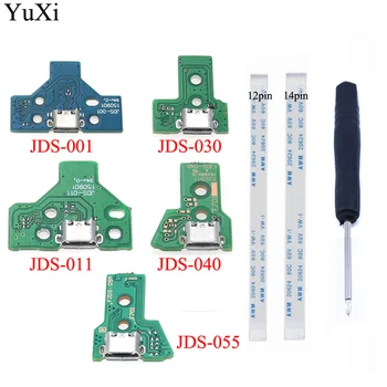 YuXi a PS4 Pro Slim Vezérlő Töltés Csatlakozó Port Áramkör JDS 030 040 12 14 Pin Hatalom Flex Kábel