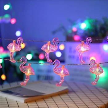20LED Tündér String Fény Flamingo Fél karácsonyfa Nappali Ajándék LED Füzér, szilveszteri Dekoráció 2021 2022