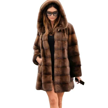 A nők valódi nercbunda, kabátok, női bunda, bunda valódi, hosszú prémes kabát női téli ruhák, oversize 6xl 5xl 7xl-Utánzat, szőrme kabátok 4