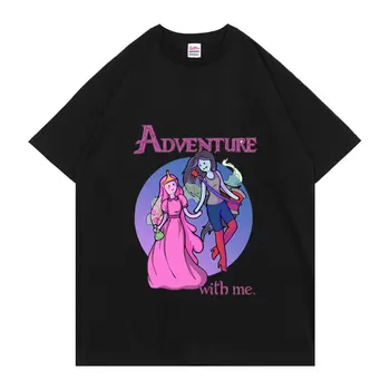 Marceline Vámpír Királynő Élőben Candy Kocsmában T-shirt Aranyos Design Kalandra Anime Tshirt Férfiak Nők Laza Kerek Nyakú póló