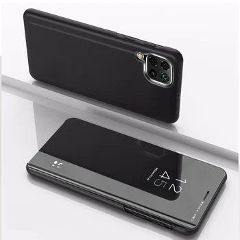 A Samsung A22s 5G az Esetben Luxus Bőr Flip Cover Tükör tok Samsung Galaxy A22s 5G / A22 5G Telefon Esetekben Egy 22 s Táskák Érdekesség