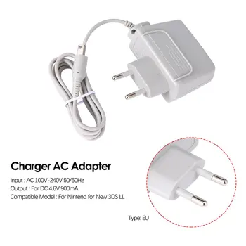 A Nintendo AC Adapter EU Plug Töltő 100V-240V Power Adapter 2DS/2DS XL/3DS/3DSLL XL/NDSI Apdapter Töltő Kapcsoló 1