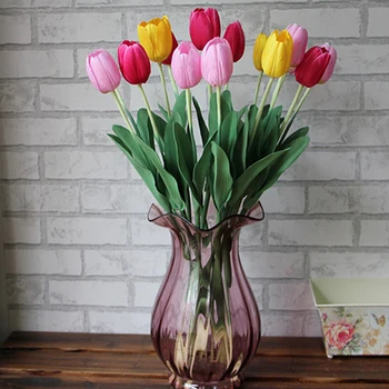 Szép Tulipán Flores művirágok Tulipany Hamis Virág Karácsonyi Dekoráció az Otthoni esküvői Dekoráció 2