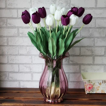 Szép Tulipán Flores művirágok Tulipany Hamis Virág Karácsonyi Dekoráció az Otthoni esküvői Dekoráció 3