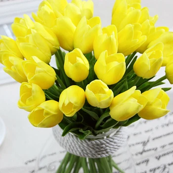 Szép Tulipán Flores művirágok Tulipany Hamis Virág Karácsonyi Dekoráció az Otthoni esküvői Dekoráció 4