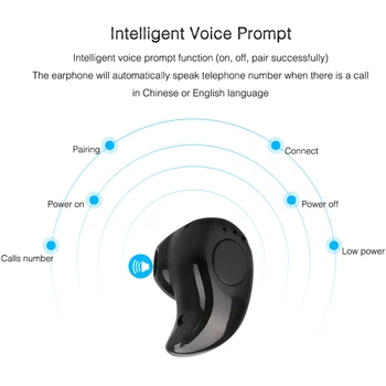 Mini Láthatatlan Egységes Vezeték nélküli Fejhallgató zajszűrős Bluetooth-kompatibilis Kihangosító Sztereó Fülhallgató Fülbe Samsung Huawei 3