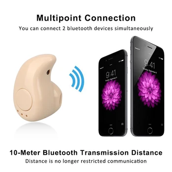 Mini Láthatatlan Egységes Vezeték nélküli Fejhallgató zajszűrős Bluetooth-kompatibilis Kihangosító Sztereó Fülhallgató Fülbe Samsung Huawei 4