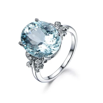 2021 Divat Női Gyűrű a Lány Eljegyzési jegygyűrű Ékszer Ajándék Elegáns Pillangó Világos Kék Kristály Strassz Gyűrű