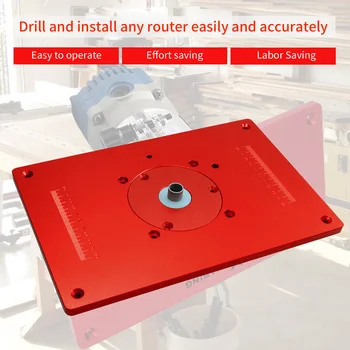 Vörös 200x300x10mm Alumínium Router Táblázat Beszúrása Lemez Faipari Gravírozás Gép