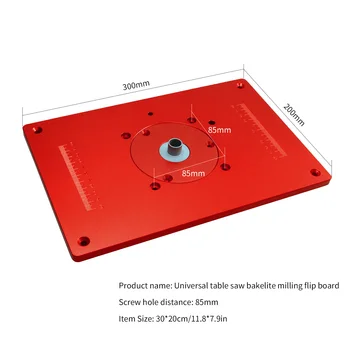 Vörös 200x300x10mm Alumínium Router Táblázat Beszúrása Lemez Faipari Gravírozás Gép 5