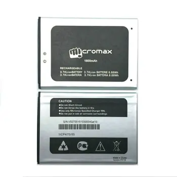 1db 100% Új, magas minőségű Q413 1800mAh Akku a Micromax Q413 telefon: + Nyomon kód