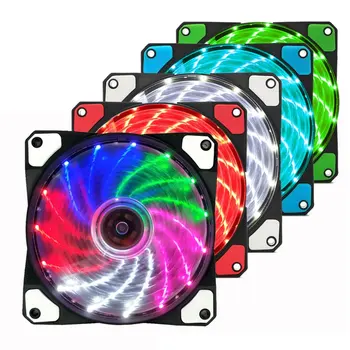 Új RGB-PC Esetben Rajongók Hűtés 15 Fények Streamer 12025 Alváz 120mm Ventilátor RGB LED-es PWM Fény hőelvezetés ékszíj LED Világítás 1