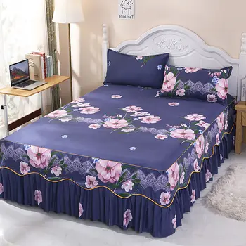 3PCs Grace virágos ágytakaró ágynemű pamut nyomtatás king-size ágy, fedél ágytakarók királynő hálószoba, lakberendezés ágy, fedél párnahuzat 1