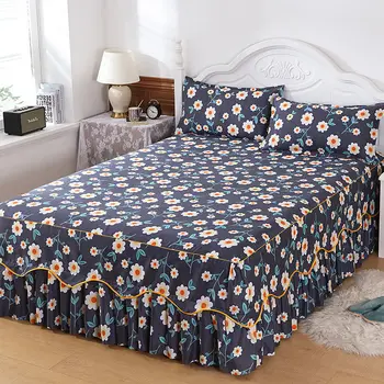 3PCs Grace virágos ágytakaró ágynemű pamut nyomtatás king-size ágy, fedél ágytakarók királynő hálószoba, lakberendezés ágy, fedél párnahuzat 2