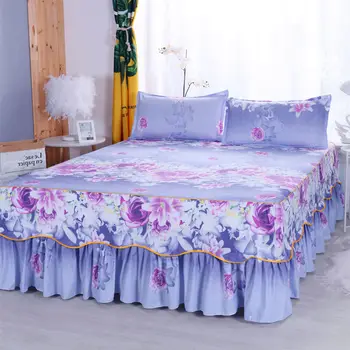3PCs Grace virágos ágytakaró ágynemű pamut nyomtatás king-size ágy, fedél ágytakarók királynő hálószoba, lakberendezés ágy, fedél párnahuzat 5