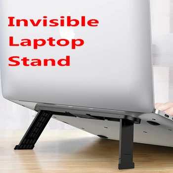 Láthatatlan Összecsukható Laptop Állvány MacBook DELL Laptop ABS Műanyag, Könnyű Notebook Tartó Apple Támogatás Összecsukható