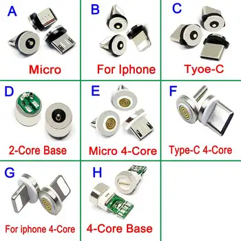 1db Kör Mágneses Csatlakozó Micro USB Mágneses Töltő Kábelét Csatlakoztassa az USB-C Típusú Mágnes Kábel Adapter 360 Forgatás Kábel Tippek